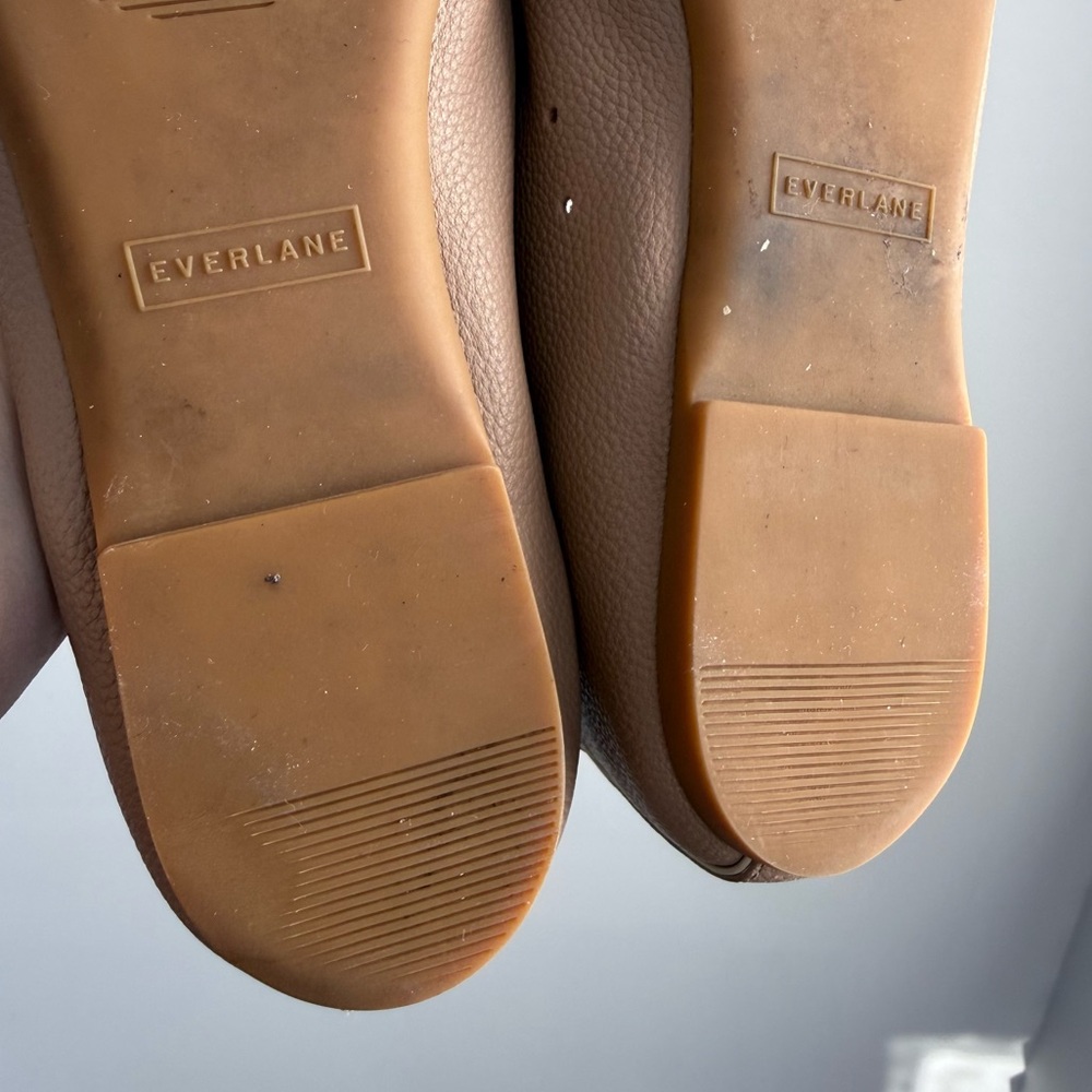Everlane The Day Glove Ballet Flats Tan Nude Leather Minimalist Comfort Shoes 9 - Picture 13 of 13